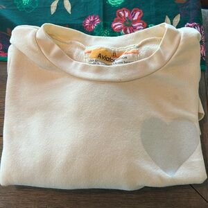Cream Heart Sweatshirt by Aviator Nation